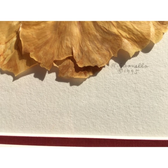 Dried Flowers Girl Birds Picture Wall Art Lady Girl Vtg 13" x 11 1/2" Signed - Picture 3 of 6